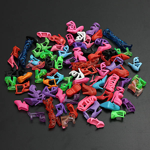 40 Pairs Different High Heel Shoes Boots Accessories For Barbie Doll