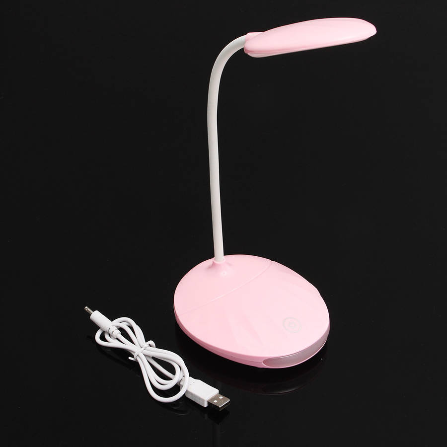 Adjustable Rechargeable Dimmable Touch Sensor LED Reading Night Table Light Desk Lamp