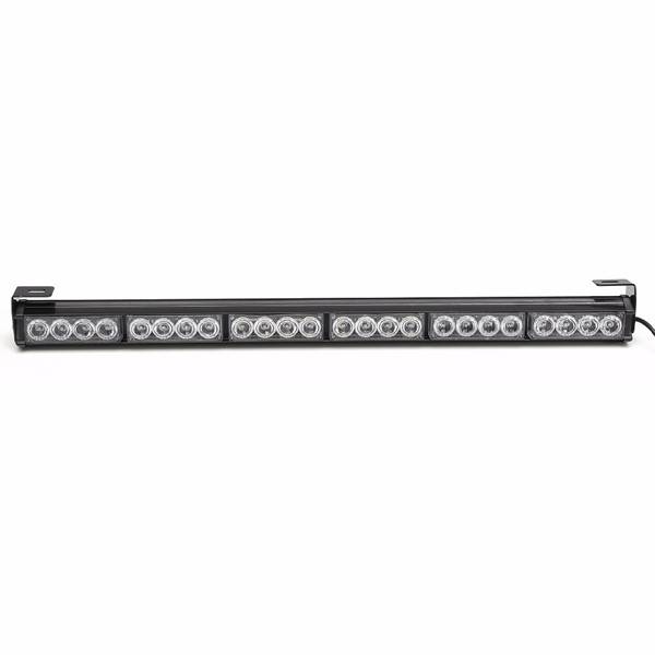 27inch 24 LED White Red Emergency Warning Light Bar Traffic Strobe Flashing Light