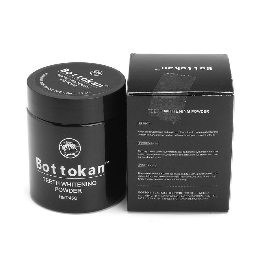 Whitening Tooth Black Powder Stain Removal Activated Charcoal Teeth Cleansing