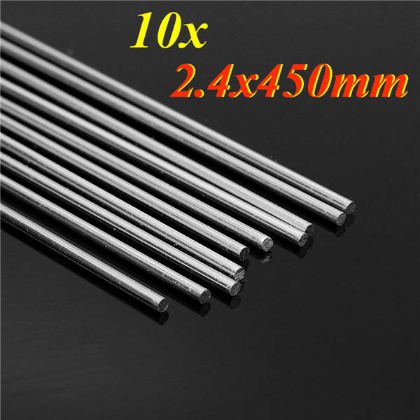 10pcs 2.4mm x 450mm Aluminium Low Temperature Welding Brazing Rods Aluminium Welding Wire