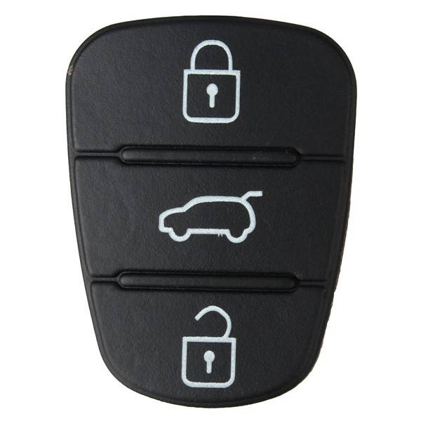 3 Button Remote Key Fob Case Shell Rubber Pad For Hyundai I10 I20 I30 Flip Key