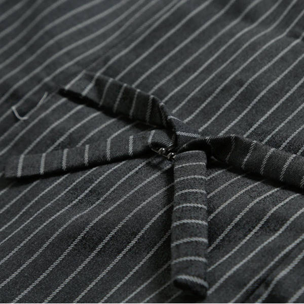 Mens Casual Vertical Stripes Business Slim Short Waistcoats V-neck Dress Suit Vest