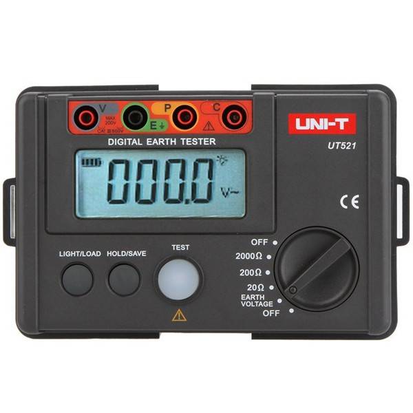 UNI-T UT-521 Digital Earth Tester Earth Ground Insulation Resistance Meter Ohm Meter Volt Meterr 20