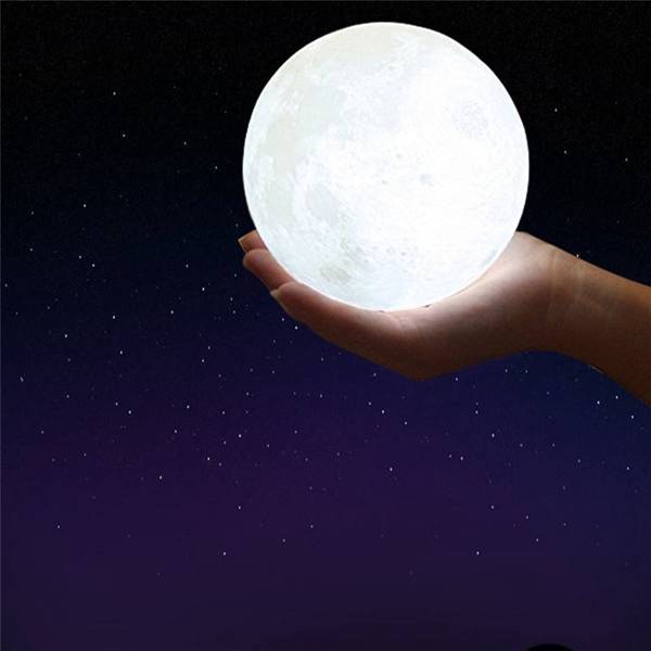 13CM 3D Moon Lamp USB LED Color Changing Night Light Table Desk Lamp