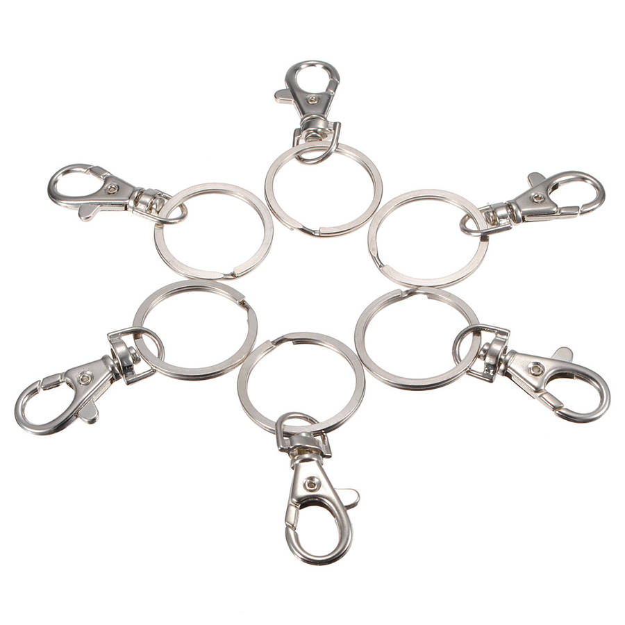 12pcs Swivel Clips Lobster Clasp Snap Hooks Trigger Bag Ring Keychain Plated Chains Storage