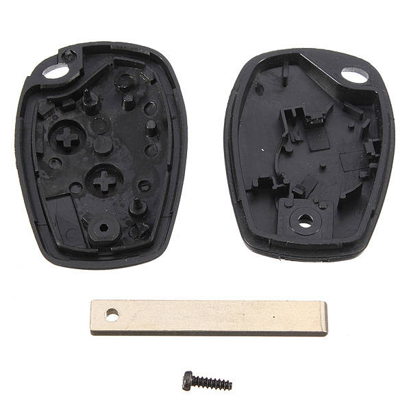 2 Buttons Key Keyless Remote Shell Case Uncut Blade For Renault