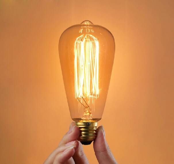 E27 60W Incandescent Bulb 220V ST64 Retro Edison Light Bulb