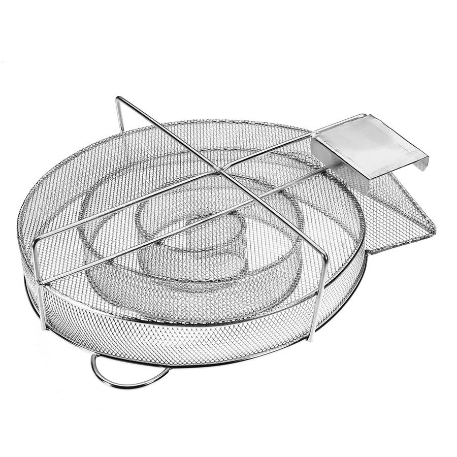 Stainless Steel Wood Chips Grill Basket Smoker Picnic BBQ Cold Smoking Generator Tray