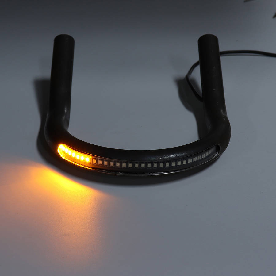 175mm Racer Frame Hoop Tracker End Upswept Seat Loop Large & LED Turn Brake Light