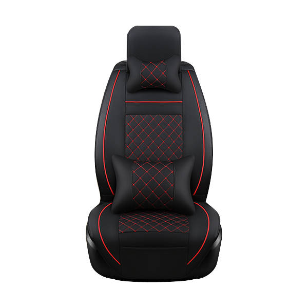 + 10pcs PU Leather Car Seat Cover 5 Seat Front and Rear Seat Cover Set Full Surround Needlework