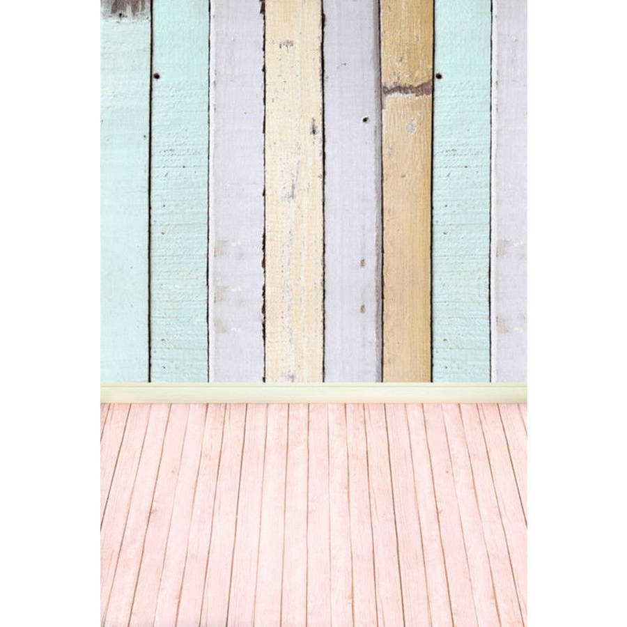 5x10FT Vinyl Colorful Photo Background Wooden Planks Wood Floor Studio Backdrop