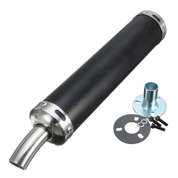 Exhaust Muffler Silencer Pipe Motorcycle Racing 6x28cm Universal For Street Scooter