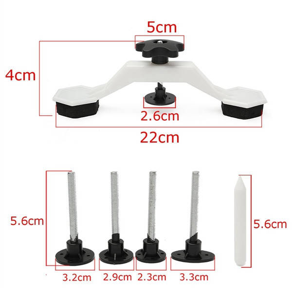 Car Body Dent Puller Remover Paintless Polygon Bridge Repair Tool with 4 Tabs