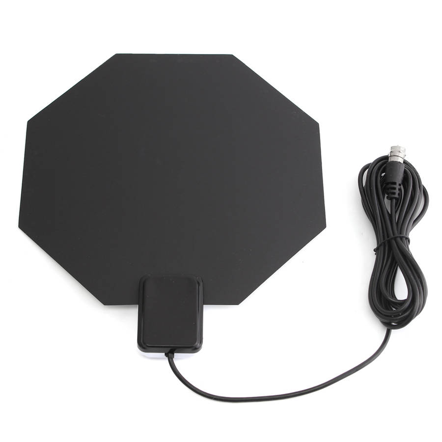 Long Range Amplified Flat Indoor HDTV Antenna VHF UHF Digital Analog TV HD Home
