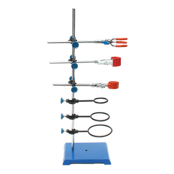 11Pcs Laboratory Stands Support Lab Clamp Flask Condenser Stand Cilp Set