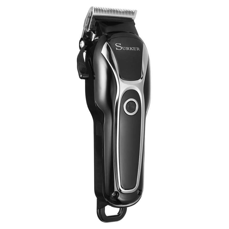SURKER Electric Hair Clipper Rechargeable Trimmer Beard LED Display Steel Blade Washable 110V 240V