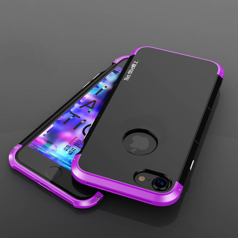 3 In 1 Metal Bumper Frame Hard PC Shell Case For iPhone 7 & 8