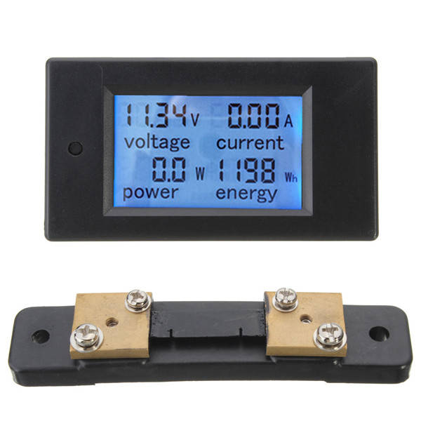100A DC Digital Multifunction Power Meter Energy Voltmeter Ammeter With 100A Shunt