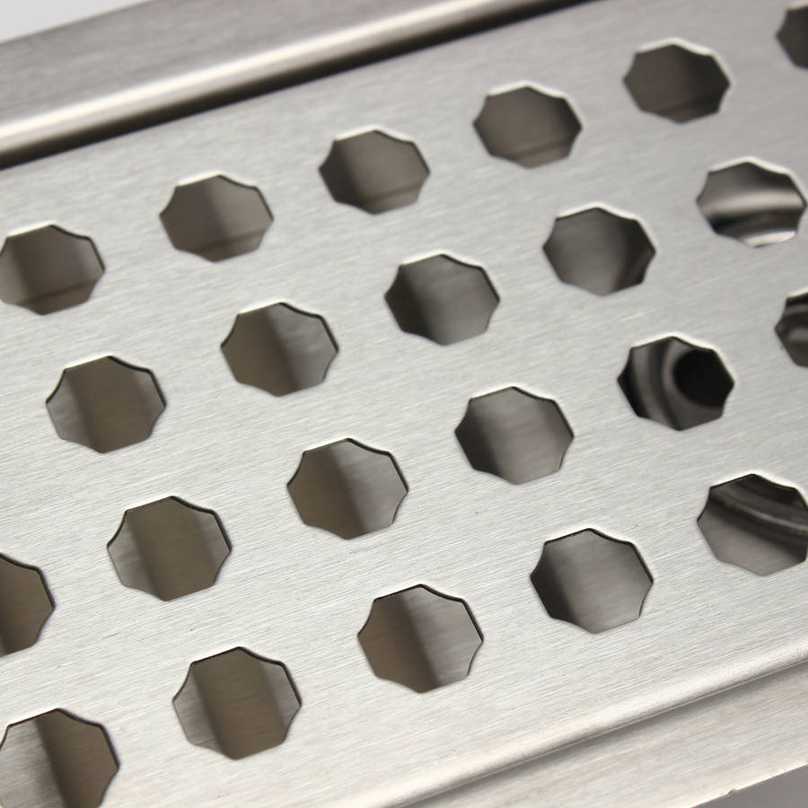 Stainless Steel Wetroom Linear Shower Drain Long Floor Drain 50x10x2.3cm