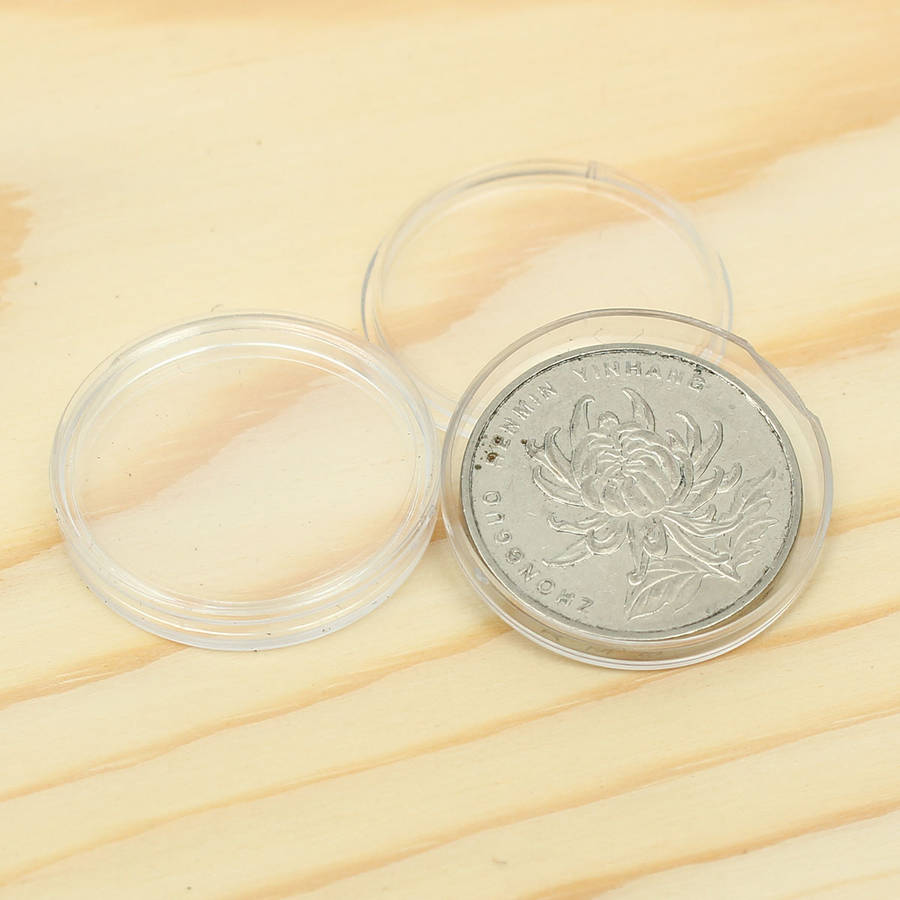 Wood Coins Display Storage Box for Slab Certified Coin With 50Pcs Capsules