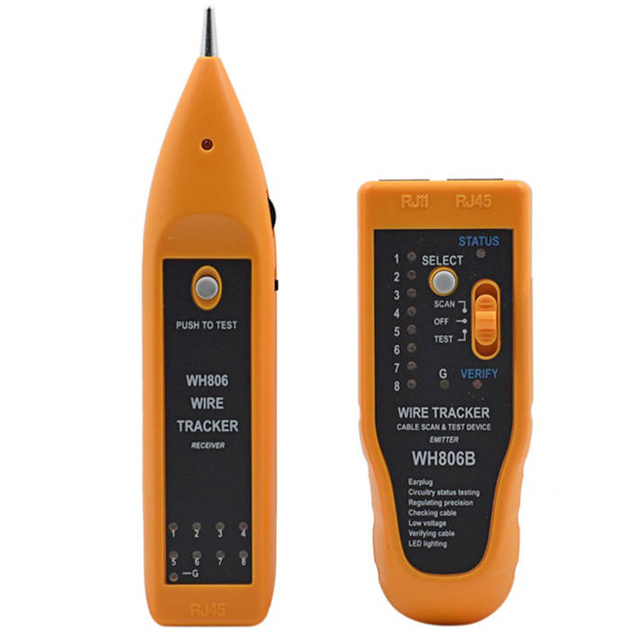 WH806B Telephone Wire Tracker Network Cable Tester Electrical Line Finding Testing for Cat5 Cat5E Ca