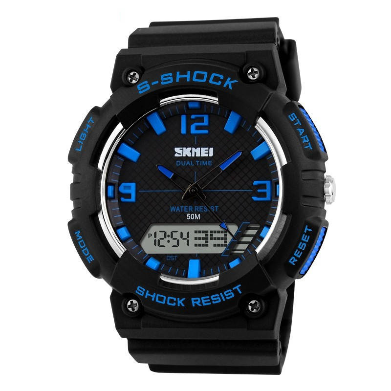 SKMEI 1057 Analog Digital Alarm Stopwatch Waterproof Men Sport Watch