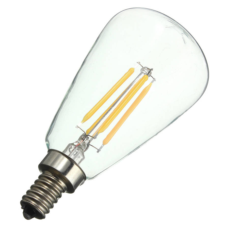 Retro E12 4W Edison Filament Bulb LED Warm White Pure White Light Lamp Candle AC 110V