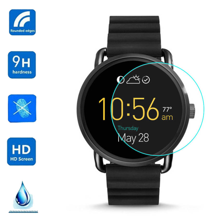 9H Premium Ultra Thin Explosion Proof Tempered Glass Screen Protector for Fossil Q Wander Watch