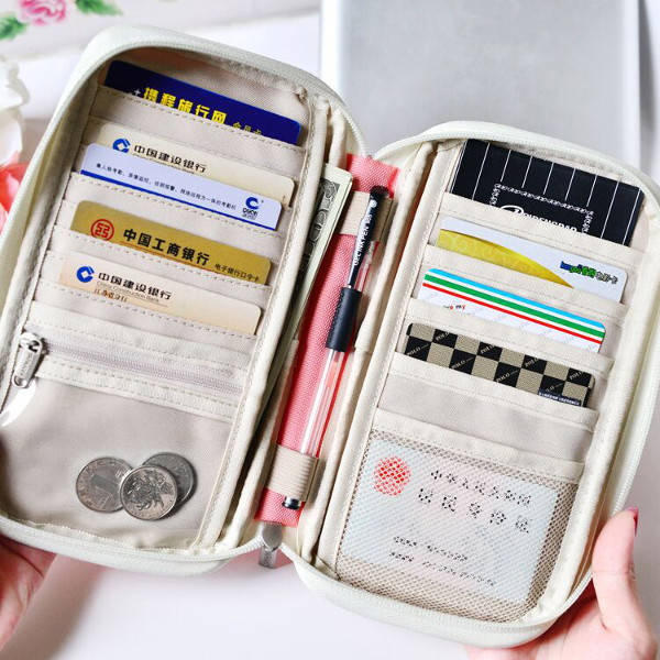 Travel Zipper Passport Bags Credit Card Holder Long Wallet Women Clutches Bags Storage Bags