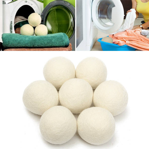 8pcs XL Wool Dryer Ball Reusable Natrual Fabric Softener Balls for Clothes Drying Machine