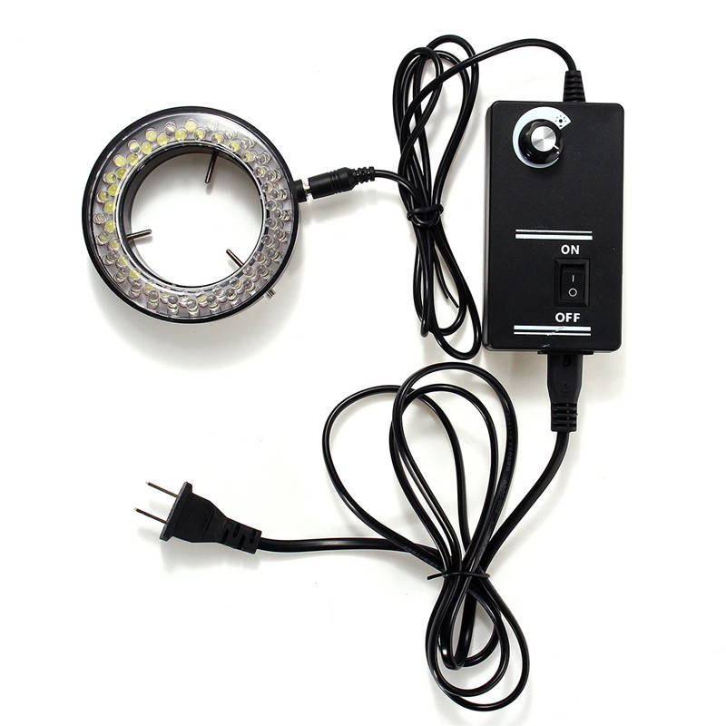 60Pcs LED Adjustable Ring Light illuminator Lamp for Stereo Zoom Microscope US Plug