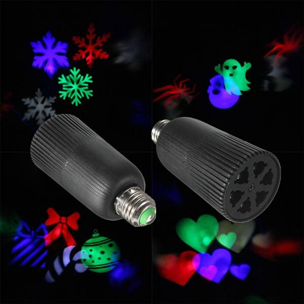 4 Pattern E27 4W Projector RGB LED Stage Lighting KTV DJ Xmas Party Effect Light