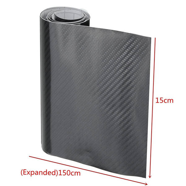 15cmx150cm 5D Carbon Fiber Vinyl Film Car Sticker Shinny Gloss Wrap Decal