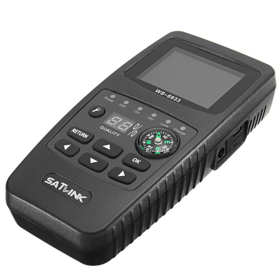 Satlink WS-6933 DVB-S2 FTA Digital Satellite Finder Meter LCD Flashlight