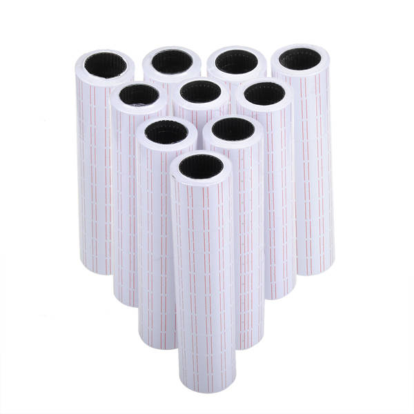 10 Rolls White Price Labels Tag Mark Sticker For Gun Labeller