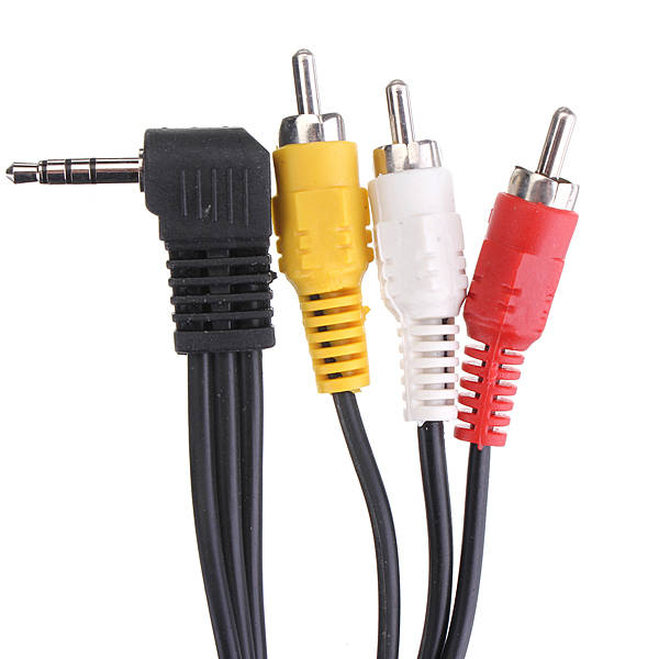 3.5mm Mini AV to 3 RCA Male Adapter Audio Video Cable Stereo Cord