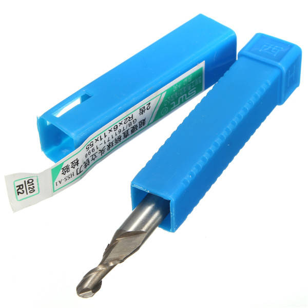 Radius 2mm 2 Flute Ball Nose End Mill CNC Router Bit R2x6x11x55