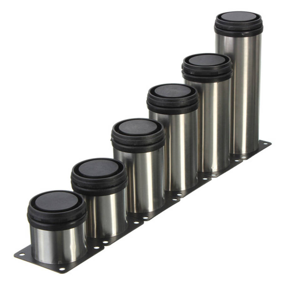 4 Pcs  Stainless Steel Furniture Legs Adjustable Cabinet Sofa Table Bed Feet