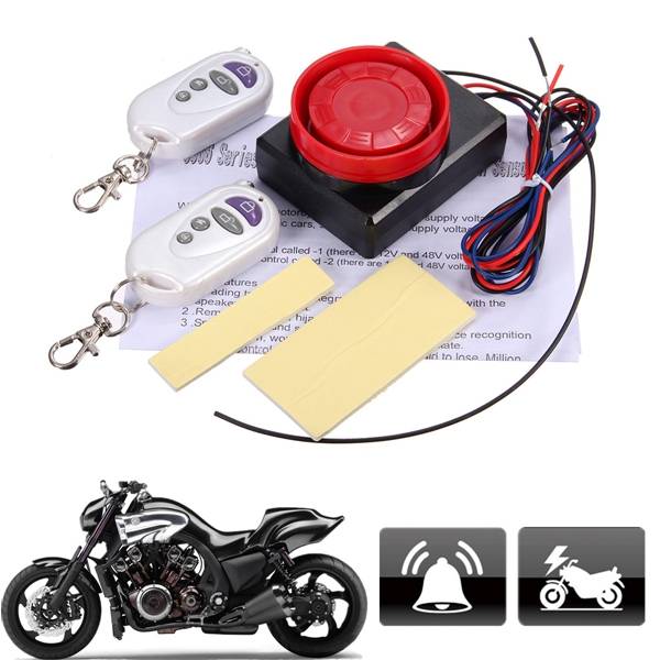 12V Motorcycle Bike Vibration Detector Anti-theft Alarm System&2 Remote Control