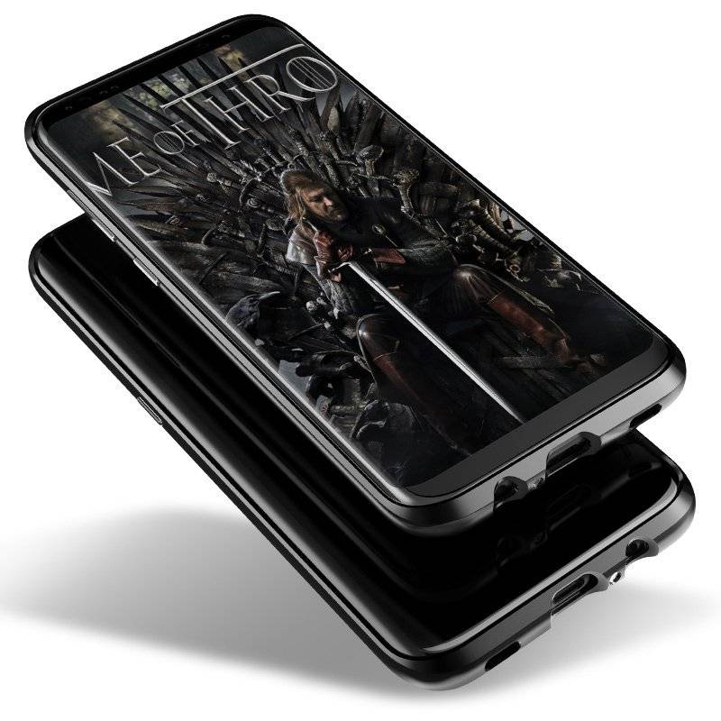 Ultrathin Aviation Alloy Anti Knock Bumper+Colored Back Cover Case For Samsung Galaxy S8