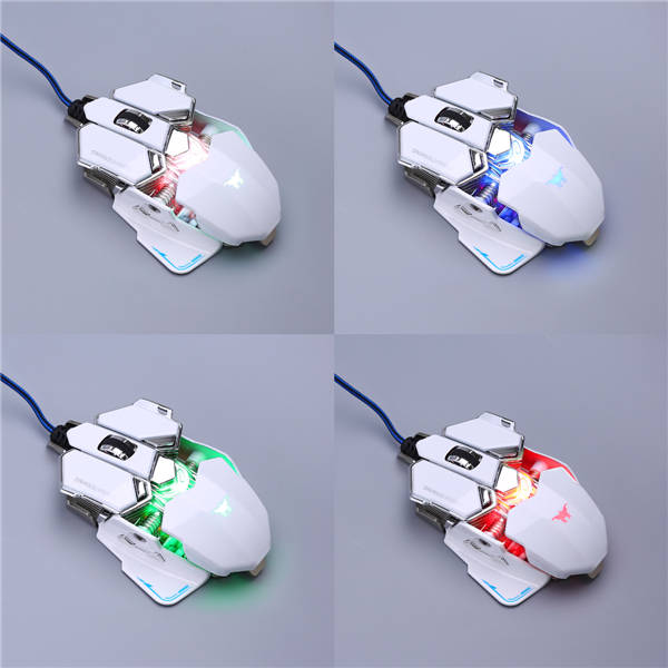 Combaterwing 4800DPI USB Wired Professional Gaming Mouse Programmable 10 Buttons RGB Breathing LED