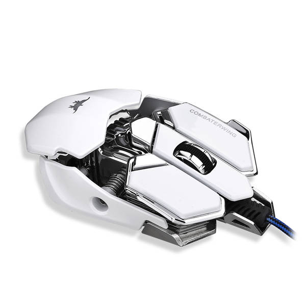 Combaterwing 4800DPI USB Wired Professional Gaming Mouse Programmable 10 Buttons RGB Breathing LED