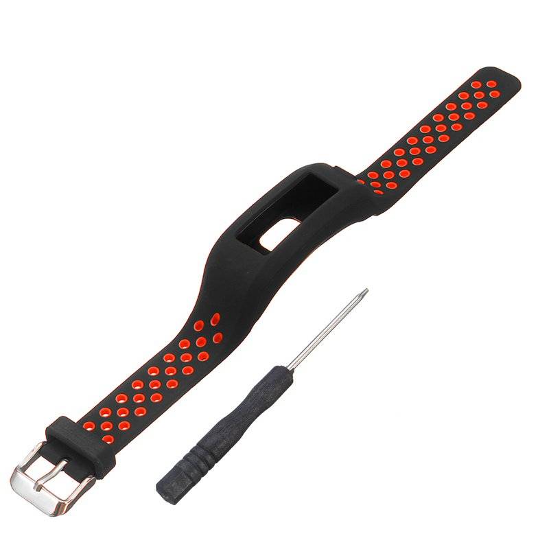 Silicone Watch Band Strap For Garmin Vivosmart HR Watch (COLOR: RED)