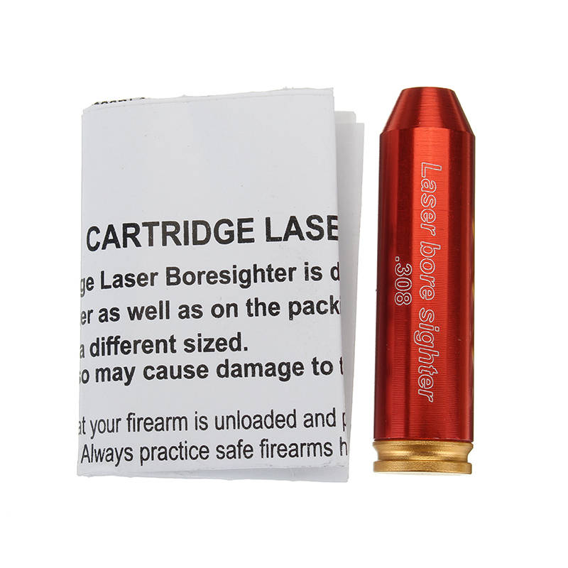 Red 308 Laser Boresighter Red Dot Sight Brass Cartridge Bore Sighter Caliber