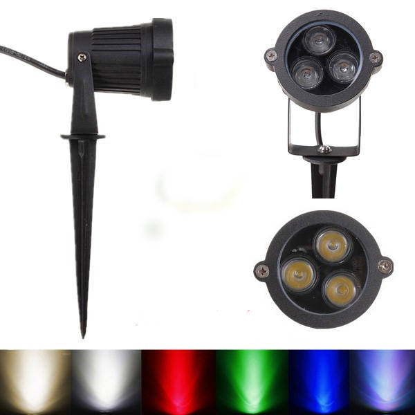 6W LED Flood Spot Light With Rod For Landscape Garden IP65 DC 12-24V