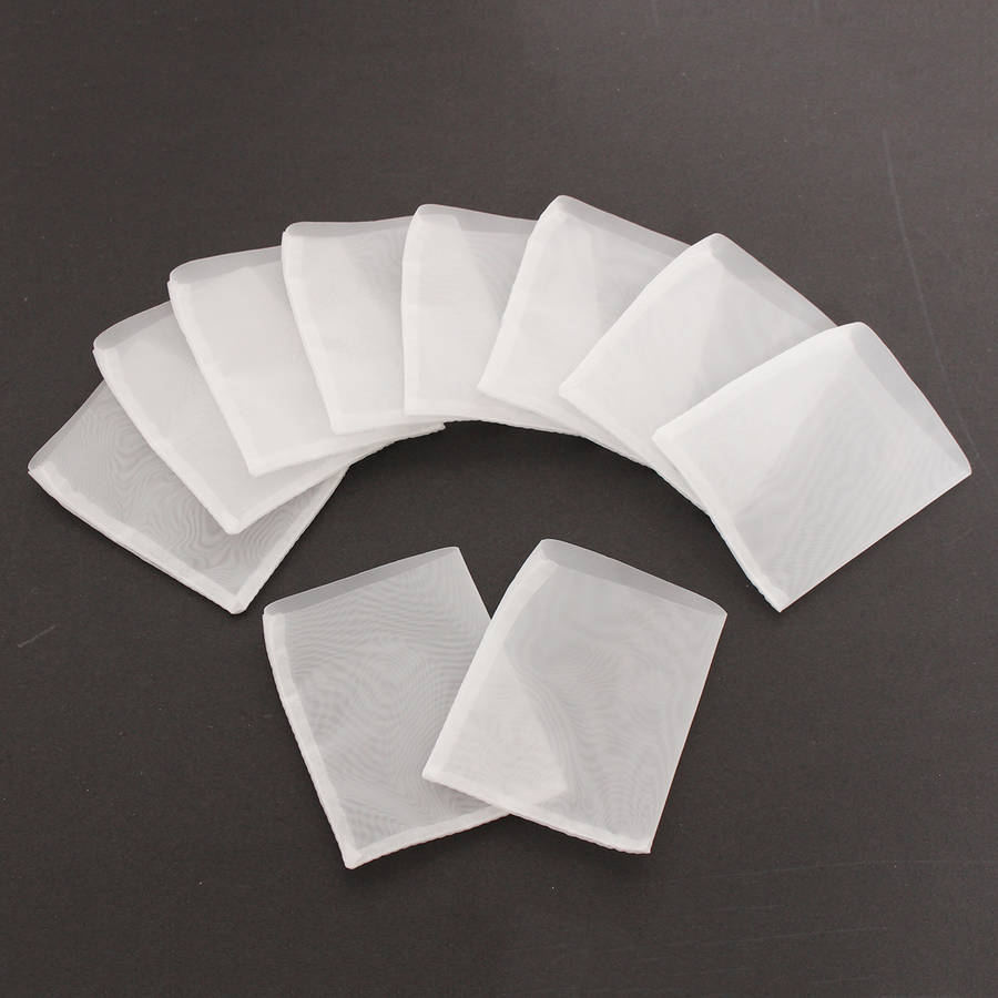 10pcs 90u Rosin Extraction Press Heat Filter Bags Nylon White 63.5 x 76mm
