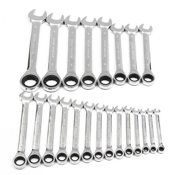 Raitool¿¿¿ HT01 Chrome Vanadium Steel Metric Ratchet Spanner Gear Wrench Fixed Head 6-32mm