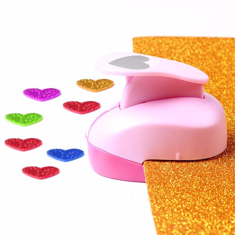 Mini Paper Punch Hole Puncher DIY Scrapbook Cards Art Cutter Tool 7*4.2*5.5cm Multi-patterns 2.5cm