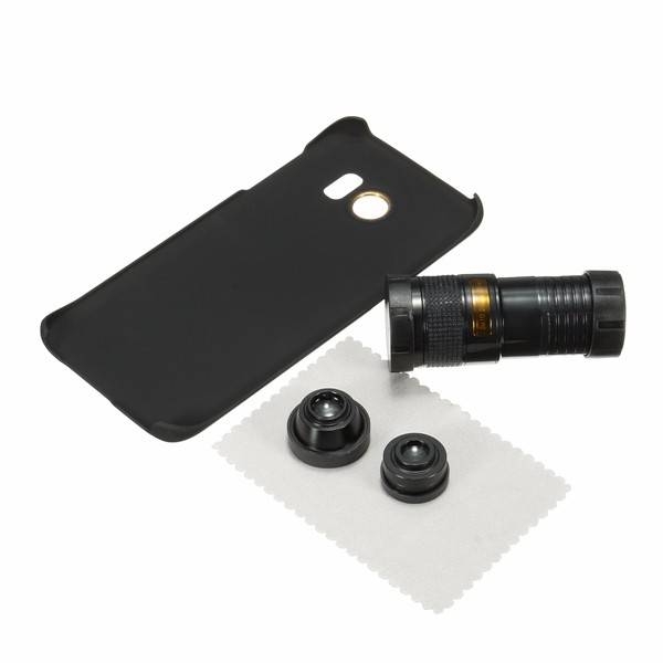 4 in 1 Phone Lens 9X Zoom Telephoto Marco Camera Lens Kit with Case for Samsung Galaxy S7 Edge